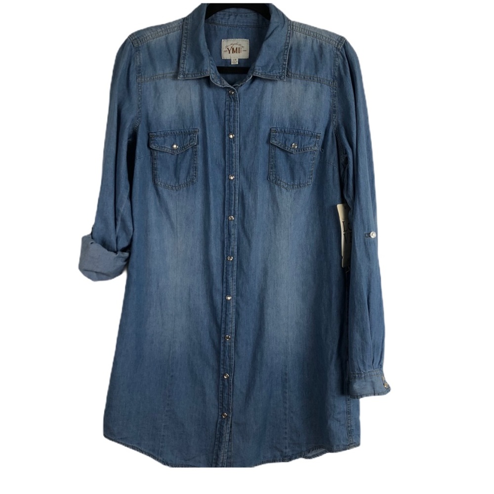 Ymi women’s blue jean style dress or long top